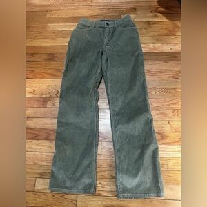 Hollister High Rise Dad Pants Olive Green Corduroy 0R 24